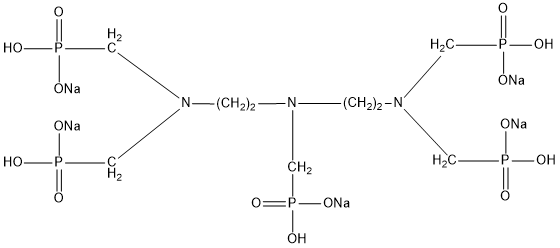 二乙烯三胺五甲叉膦酸五钠（DTPMP•Na5）结构式