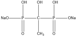 羟基乙叉二膦酸二钠（HEDP•Na2）结构式