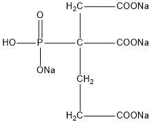 2-膦酸丁烷-1，2，4-三羧酸四钠（PBTCA•Na4）结构式